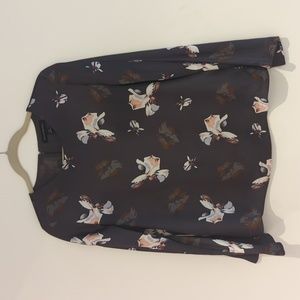 Banana Republic Purple Flower Blouse